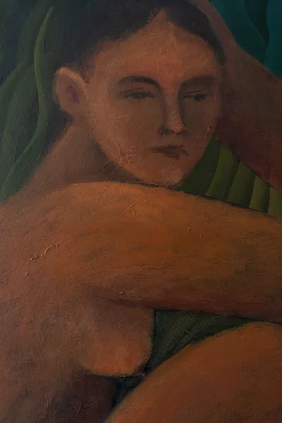 Image of mermaid by Olena Tolokonina, size: 77х80 сm, artworks medium, priced at €350 Photo 3 of 3.