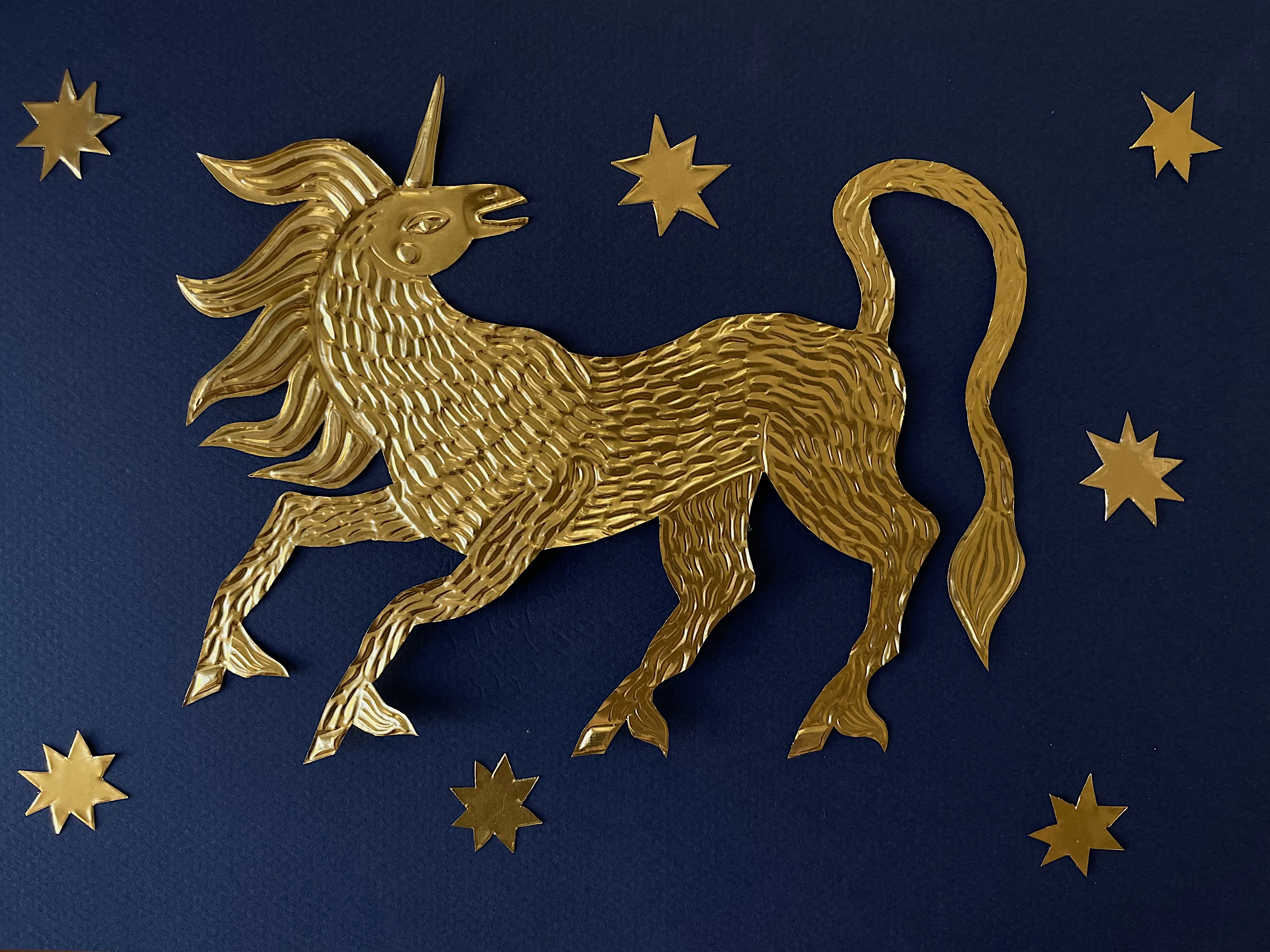 Зображення "unicorn " від Olena Tolokonina, розмір: 21x29cm, матеріали: foil on paper, медіум: artworks, ціна: €90 Фото 1 з 2.