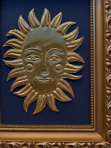 Зображення "sun" від Olena Tolokonina, розмір: 12x17cm, матеріали: foil on paper , медіум: Живопис, ціна: €70 Фото 2 з 3.